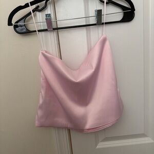 Edikted Pink Satin Skirt